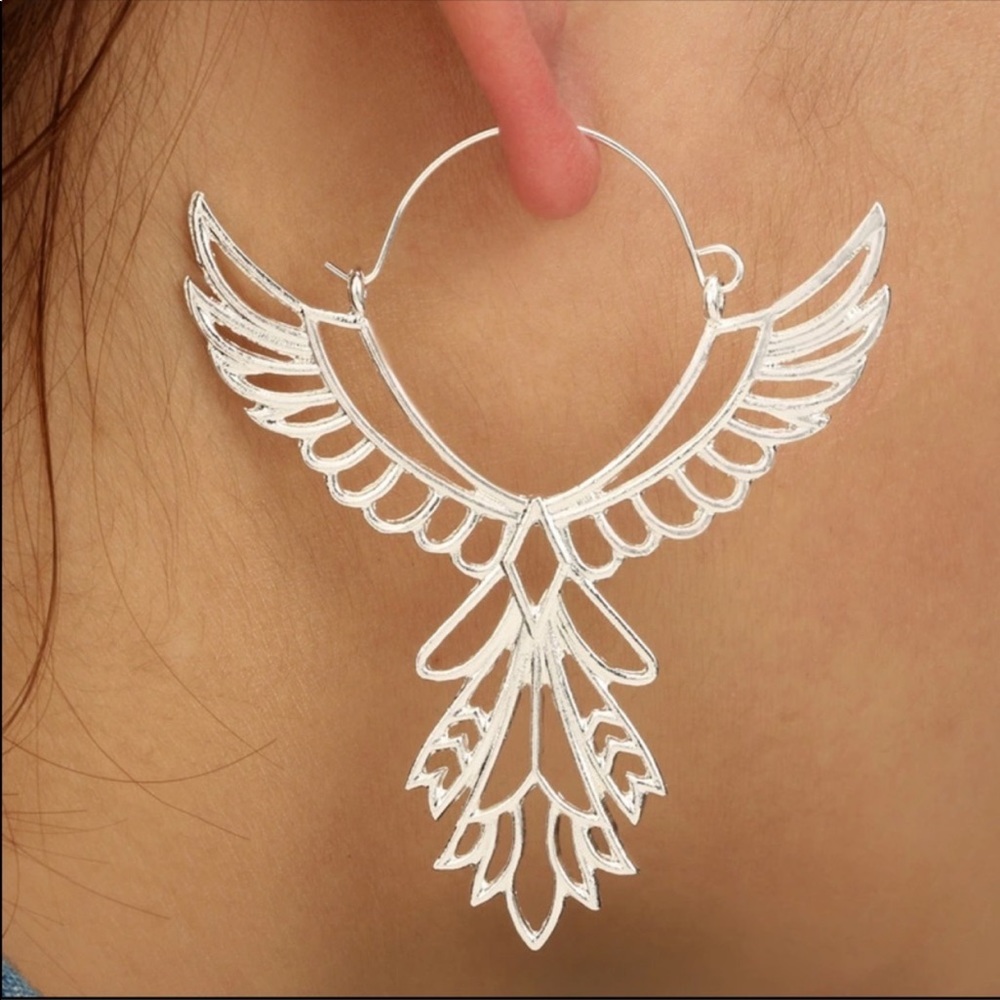 925 Silver FP Thunderbird Earrings - Picture 6 of 6